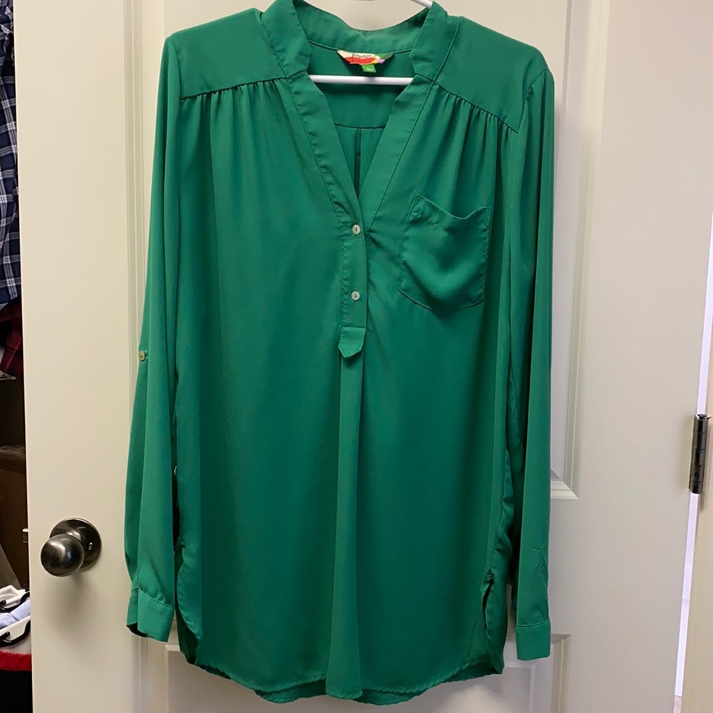 Green Tunic Top with 3/4 or full sleeves